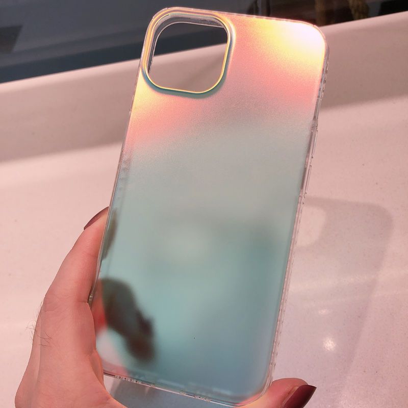 For iPhone 13 6.1 inch Anti-drop Lightweight Mobile Phone Cover TPU Acrylic Colorful Laser Anti-wear Phone Case For iPhone 13 6.1 inch Anti-drop Lightweight Mobile Phone Cover TPU Acrylic Colorful Laser Anti-wear Phone Case